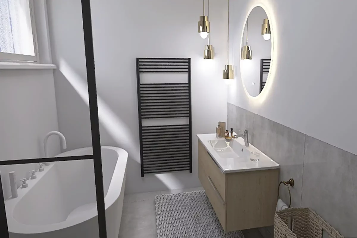 Neubau-Badezimmer mit Stil – Funktion trifft Wohnlichkeit