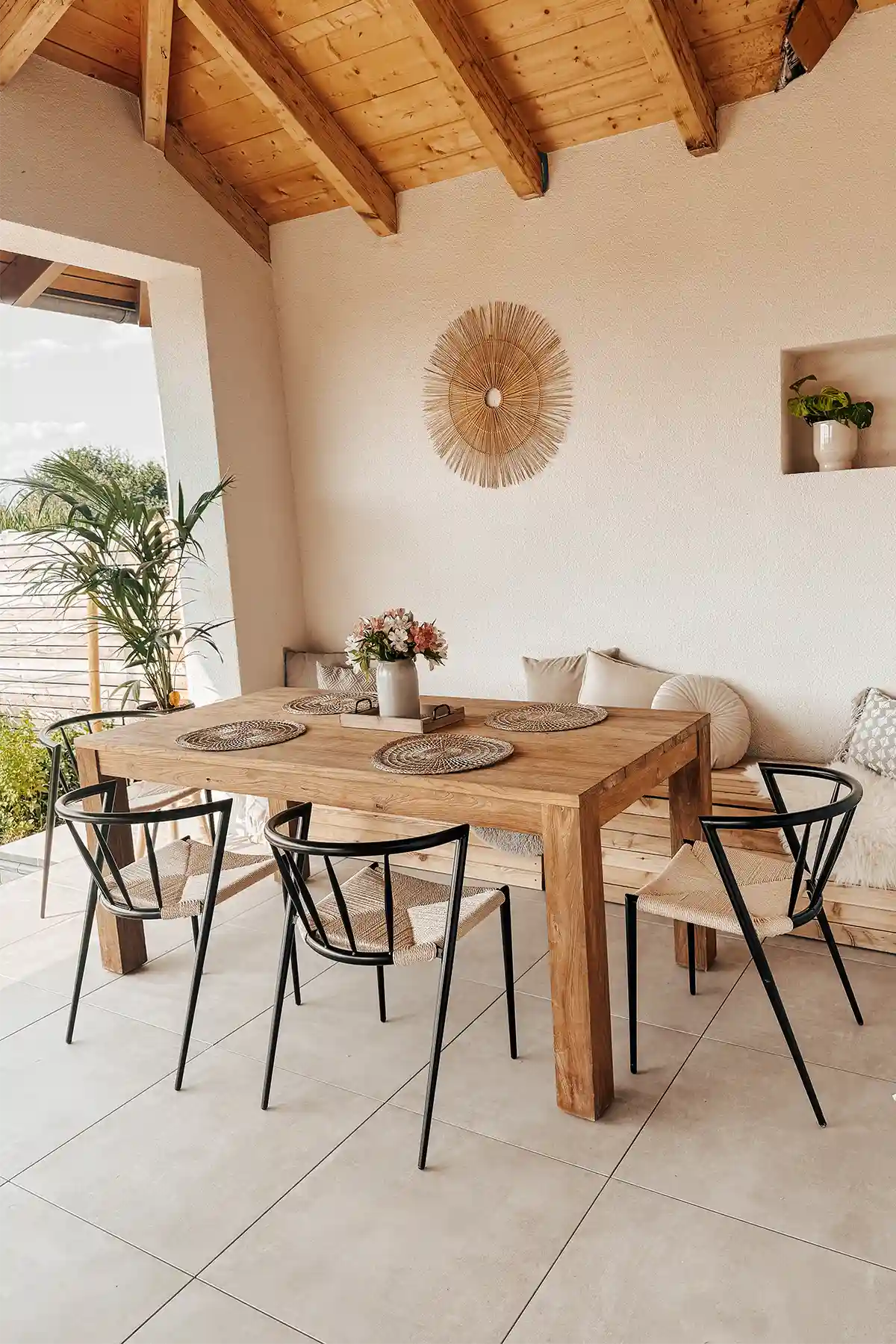 Terasse im Boho Stil